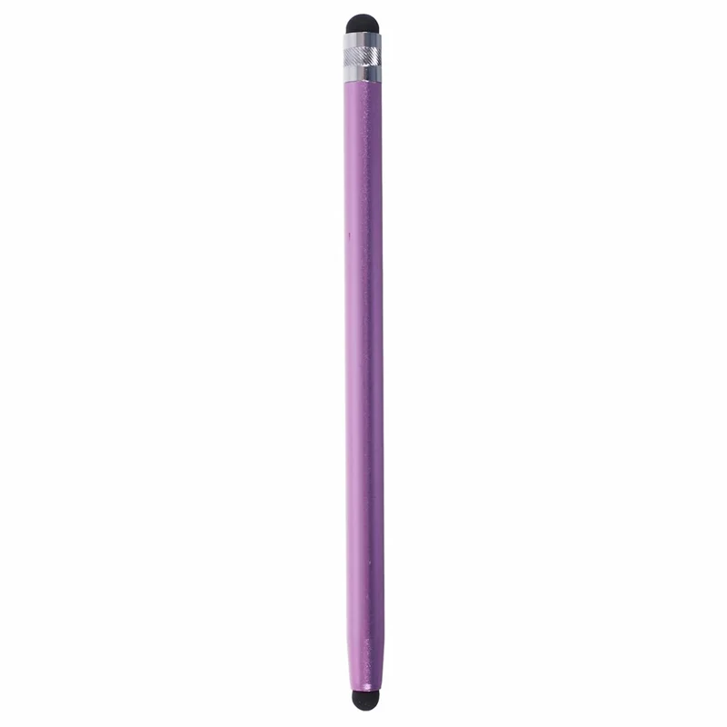 Dual Silicone Tips Passive Stylus Pen Sensitive Touch Writing Drawing Pencil - Purple