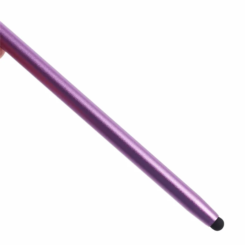 Dual Silicone Tips Passive Stylus Pen Sensitive Touch Writing Drawing Pencil - Purple