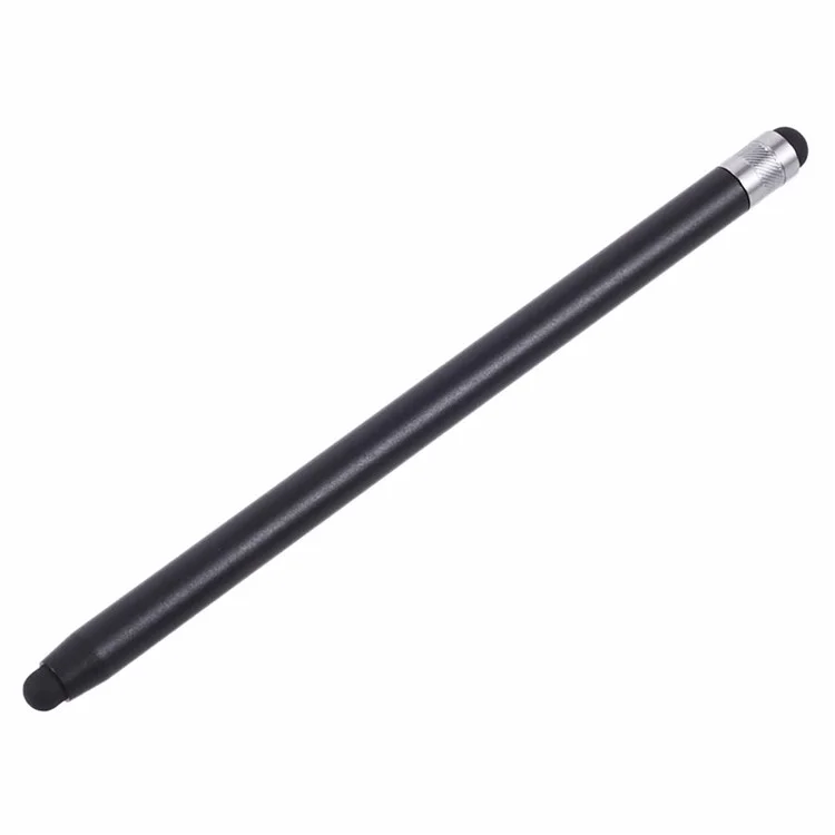 2Stück Passiver Stylus-Stift, Glatter Schreibbetrieb Zeichnen Touchscreen Bleistift mit doppelter Silikonspitze - Schwarz