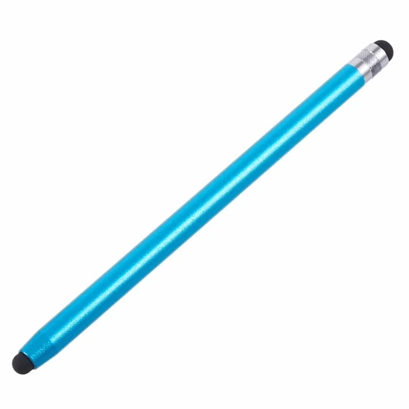 2Pcs Passive Stylus Pen Smooth Writing Drawing Touch Screen Pencil with Dual Silicone Tips - Blue