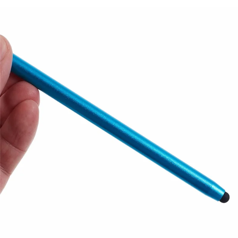2Pcs Passive Stylus Pen Smooth Writing Drawing Touch Screen Pencil with Dual Silicone Tips - Blue