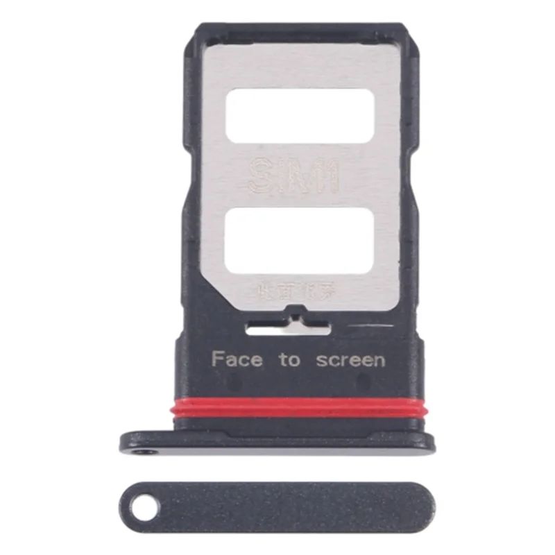 Pour Xiaomi Redmi K70E 5G / Poco X6 Pro 5G Double SIM Card Carte Tray Holder Remplacement Pile (sans Logo) - Noir