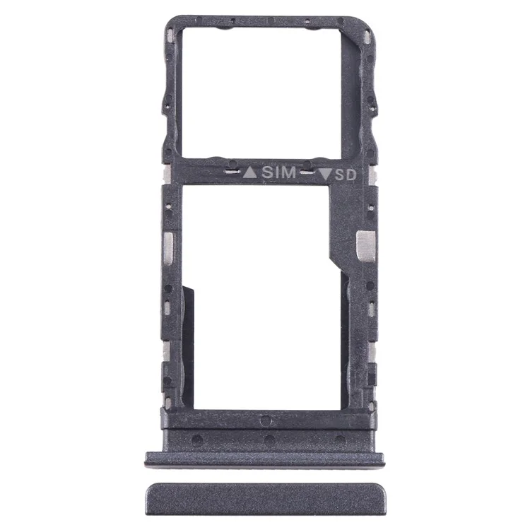 For TCL 40 SE OEM SIM Card + SD Card Tray Holder Replacement Part (Without Logo) - Dark Grey