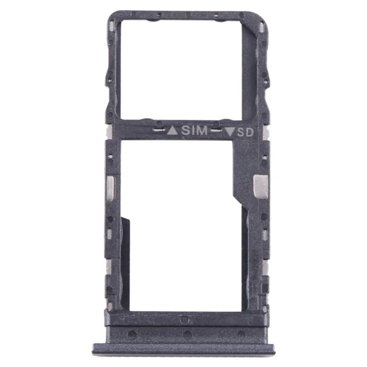 For TCL 40 SE OEM SIM Card + SD Card Tray Holder Replacement Part (Without Logo) - Dark Grey