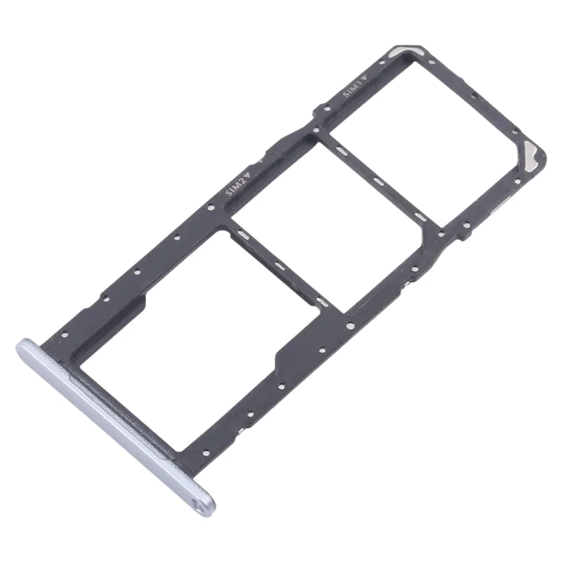 For Samsung Galaxy A06 4G A065 OEM Dual SIM Card + SD Card Tray Holder Replacement Part (Without Logo) - Silver