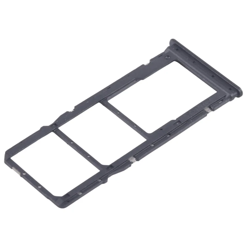Para Xiaomi Poco M6 5G Bandeja Portadora de Tarjeta SIM Dual + Tarjeta TF, Pieza de Repuesto (Sin Logo) - Negro