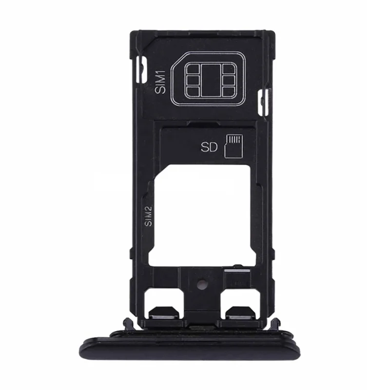 For Sony Xperia XZs OEM Dual SIM Card Tray Holder Replacement Part (Without Logo) - Black