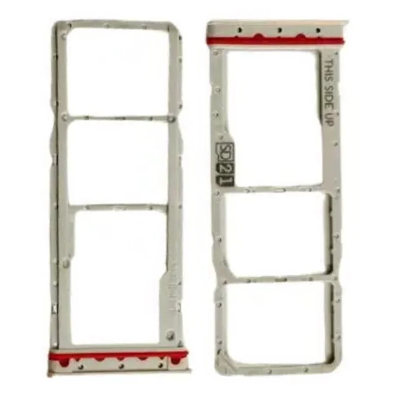 Pieza de repuesto OEM de soporte de bandeja para tarjeta SIM dual para Motorola Moto E13 4G (sin logotipo) - Blanco