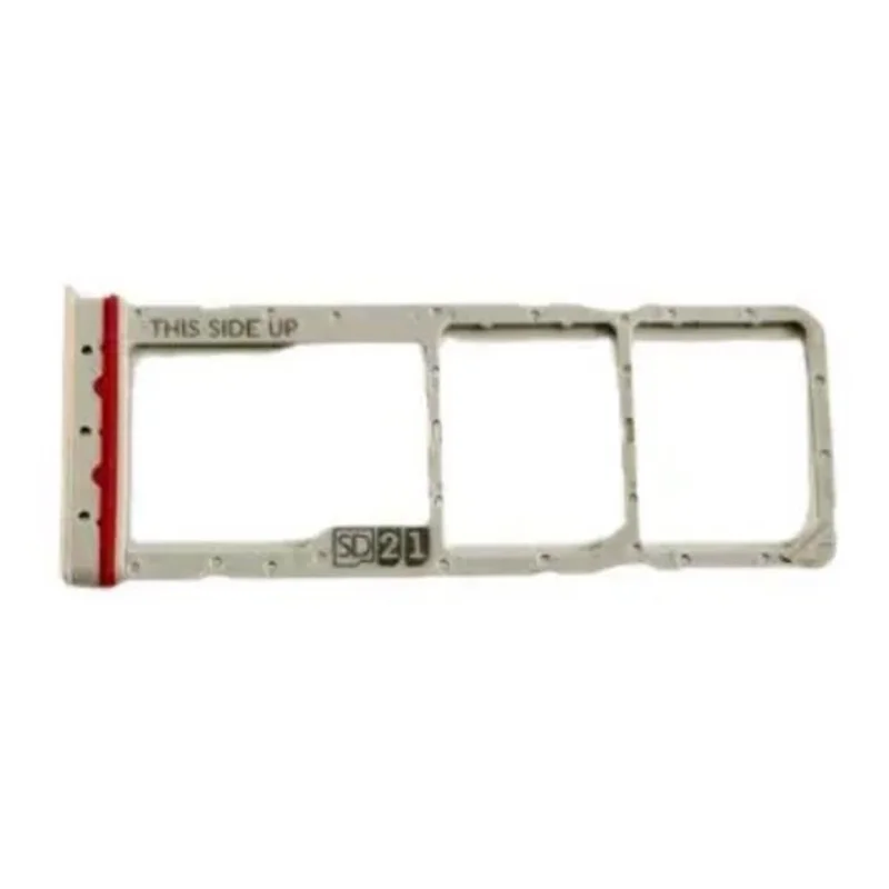 Pieza de repuesto OEM de soporte de bandeja para tarjeta SIM dual para Motorola Moto E13 4G (sin logotipo) - Blanco