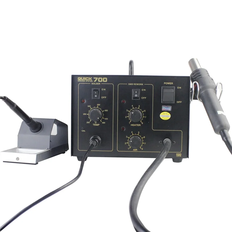 QUICK 700 Air Pump Type 2-in-1 Air Gun Welding Platform Anti-static Electric Soldering Iron - AC 110V