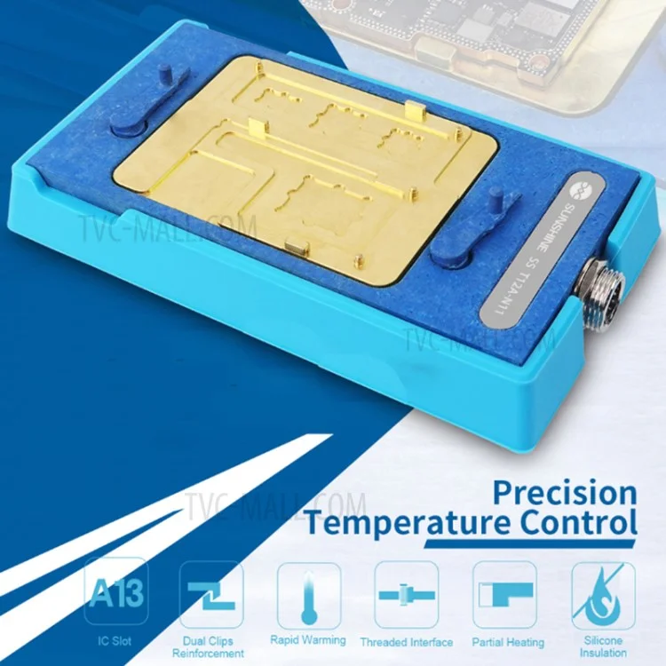 SUNSHINE SS T12A-N11 Placa Base Pre-calentador De La Estación Para El IPhone 11/11 Pro / 11 Pro CPU Max Calefacción NAND Reparación