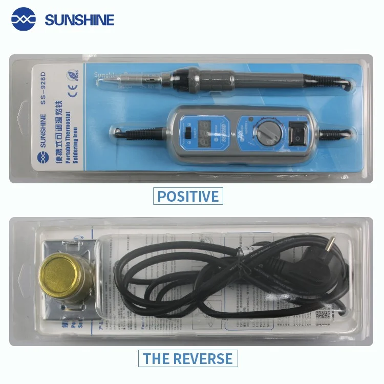 Sunshine SS-928D 60W Termostato Portátil Solda de Ferro Para Ferramentas de Reparo de Telefones Celulares