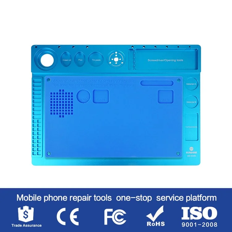 Sunshine SS-004N Microscope Tapis De Réparation (métal + Silicone)