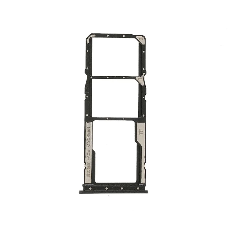 Pour Xiaomi Redmi 9C M2006C3MG, M2006C3MT OEM Dual SIM Card + TF Card Tray Holder Replacement (sans logo) - Noir
