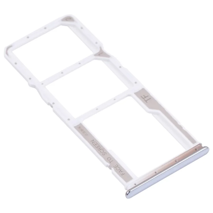 OEM Dual SIM Card + TF Card Tray Holder Replacement (without Logo) for Xiaomi Redmi Note 10 4G M2101K7AI/M2101K7AG - Silver