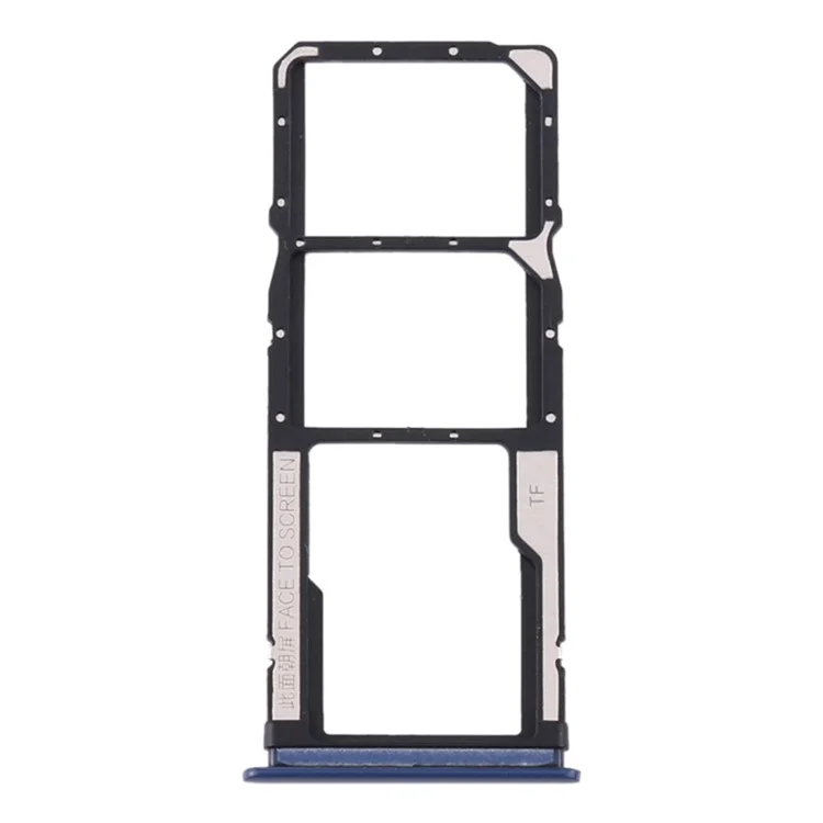 Dual SIM + Supporto Porta Schede Micro SD di Ricambio (senza Logo) per Xiaomi Redmi Note 9 (MTK Helio G85)/10X 4G - Blu