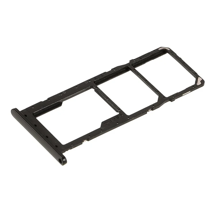 Repuesto de bandeja para tarjeta SIM dual + TF (sin logotipo) para Samsung Galaxy A03s (164,2 x 75,9 x 9,1 mm) - Negro