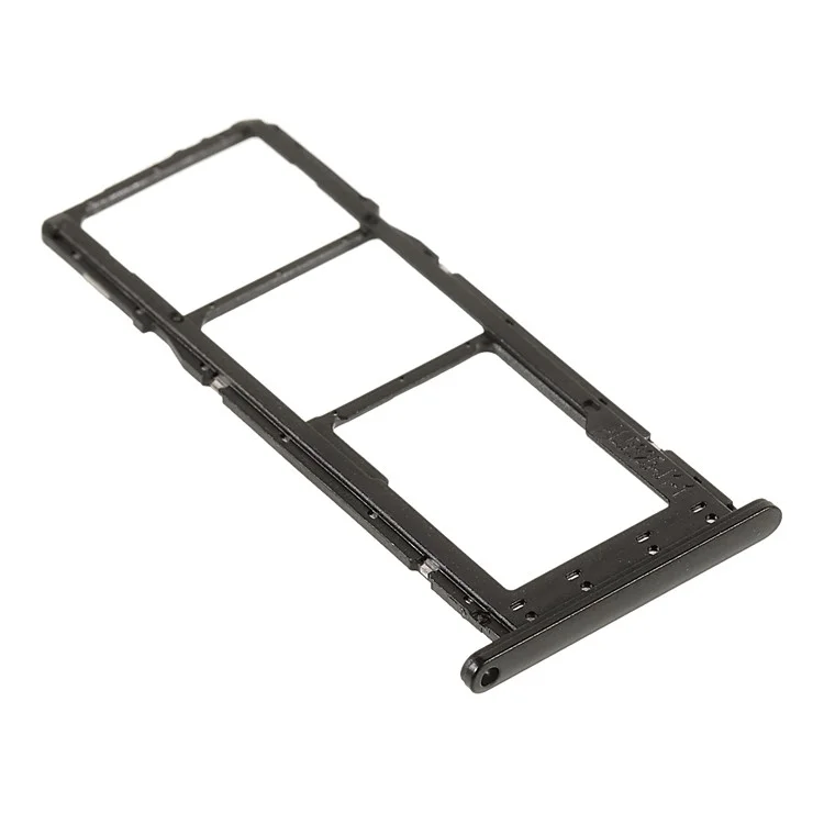 Repuesto de bandeja para tarjeta SIM dual + TF (sin logotipo) para Samsung Galaxy A03s (164,2 x 75,9 x 9,1 mm) - Negro