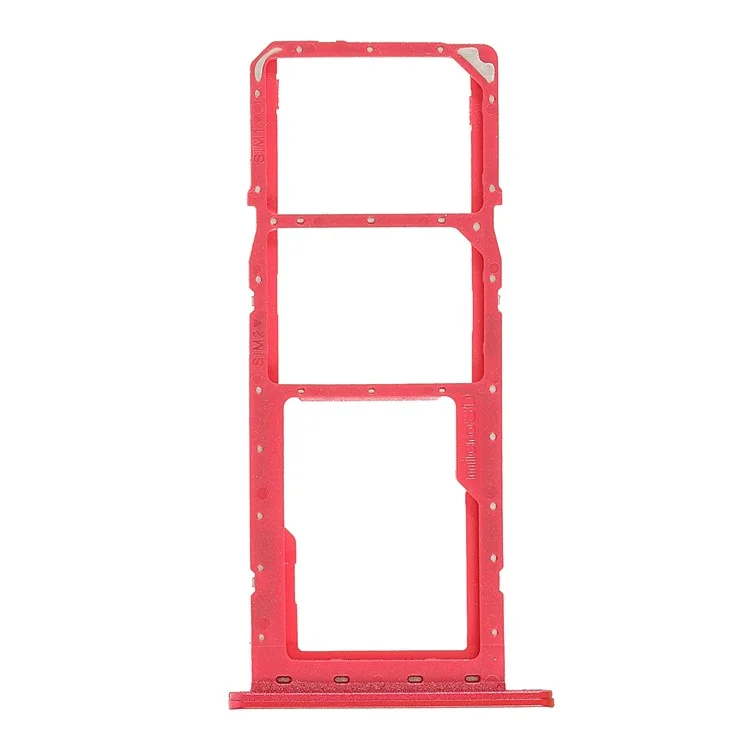 OEM Dual SIM + TF Card Tray Holder Replacement (without Logo) for Samsung Galaxy A03s (164.2mm) - Red
