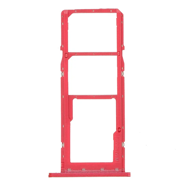 OEM Dual SIM + TF Card Tray Holder Replacement (without Logo) for Samsung Galaxy A03s (164.2mm) - Red