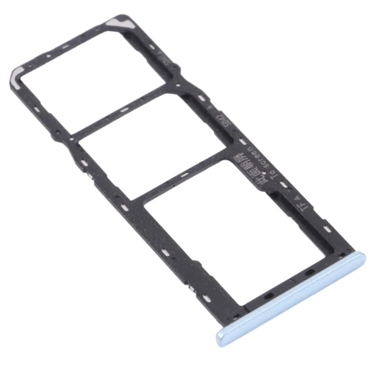 For OPPO A15 CPH2185 Dual SIM Cards + TF Card Tray Holder Replacement (without Logo) - Blue