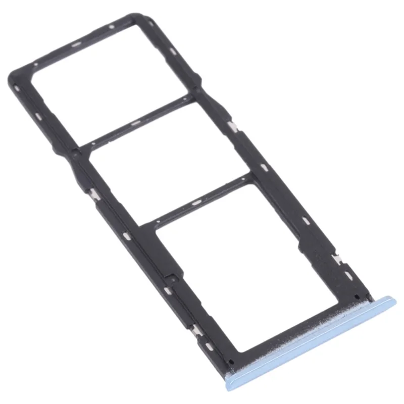 For Realme C11 (2021) RMX3231 Dual SIM Cards + Single TF Card Tray Holder Replacement (without Logo) - Blue