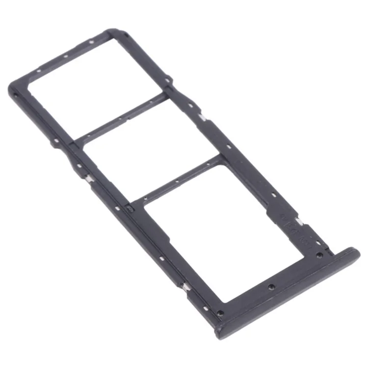 For Realme C21 RMX3201 / C21Y RMX3261 Dual SIM Cards + Single TF Card Tray Holder Replacement (without Logo) - Black