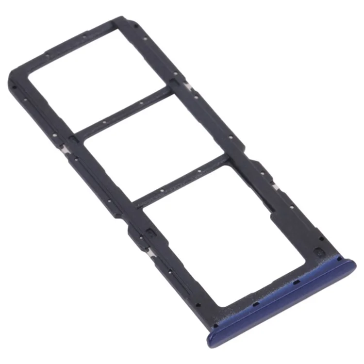 For Realme C17 RMX2101 Dual SIM Cards + Single TF Card Tray Holder Replacement (without Logo) - Blue