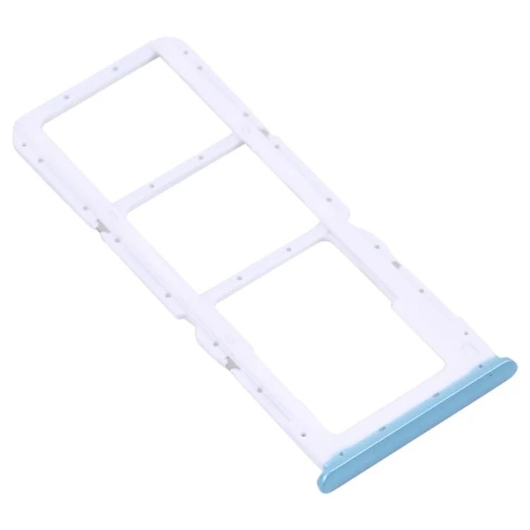 For Realme 7i (Asia) RMX2103 Dual SIM Cards + Single TF Card Tray Holder Replacement (without Logo) - Blue