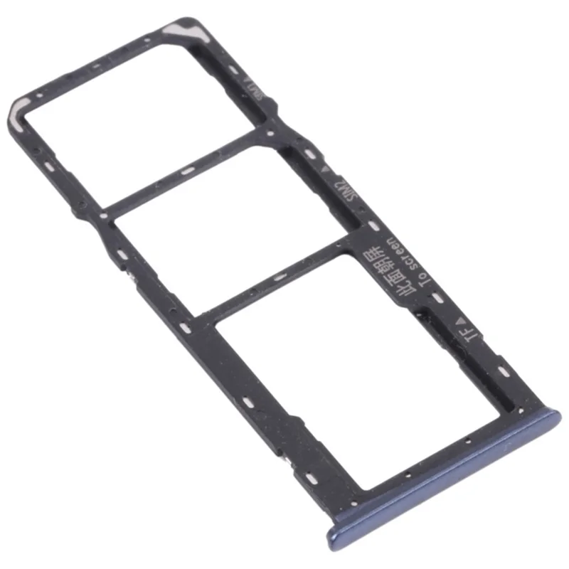 For Oppo A15s CPH2179 Dual SIM Cards + Single TF Card Tray Holder Replacement (without Logo) - Blue