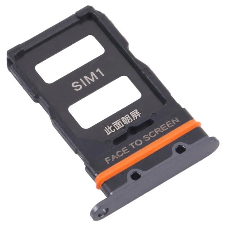 Für Xiaomi 12 5G/12X 5G/12 Pro 5G Dual-SIM-Kartenfachhalter Ersatz (ohne Logo) - Schwarz