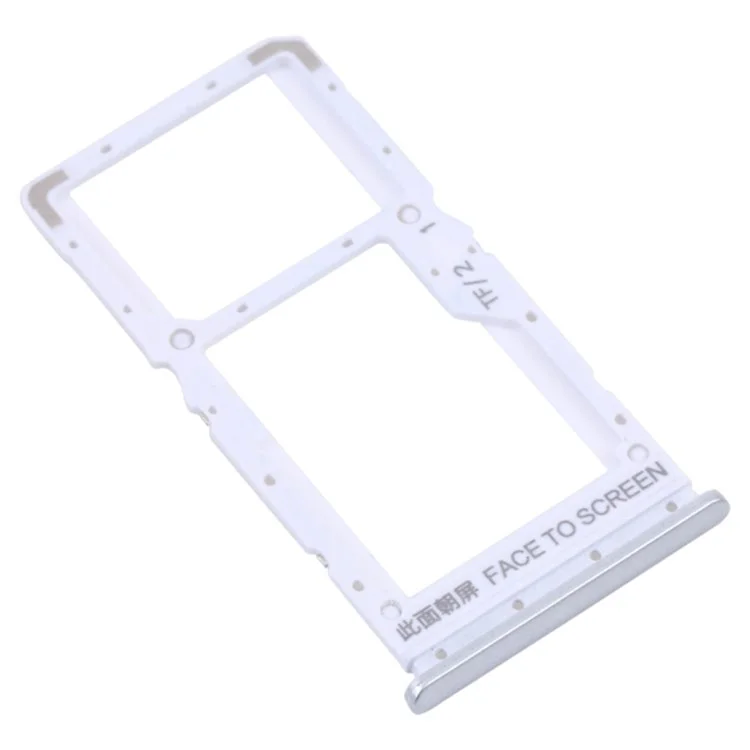 For Xiaomi Redmi Note 10 5G/Poco M3 Pro 5G/Redmi Note 10T 5G Dual SIM Cards + Single TF Card Tray Holder Replacement (without Logo) - Silver