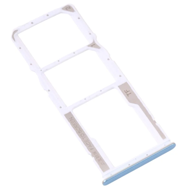 For Xiaomi Redmi Note 11 4G (Qualcomm)/Redmi Note 11S 4G Dual SIM Cards + Single TF Card Tray Holder Replacement (without Logo) - Baby Blue