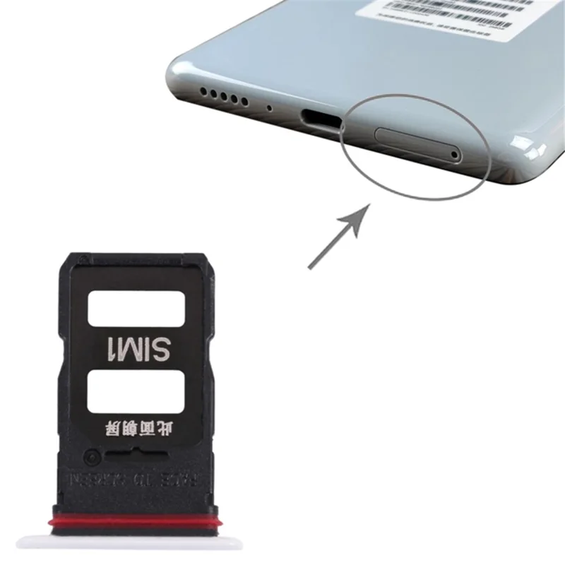 For Xiaomi Mix 4 Dual SIM Card Tray Holder Replacement (without Logo) - White