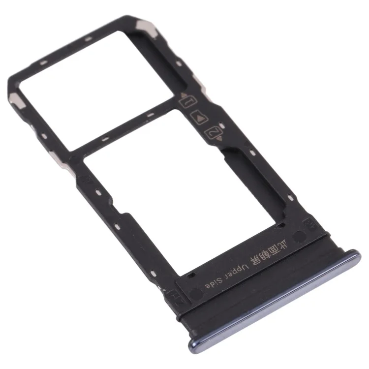 Pour Vivo Y76s V2156A Double SIM Card Card Tray Holder Remplacement (sans Logo) - le Noir