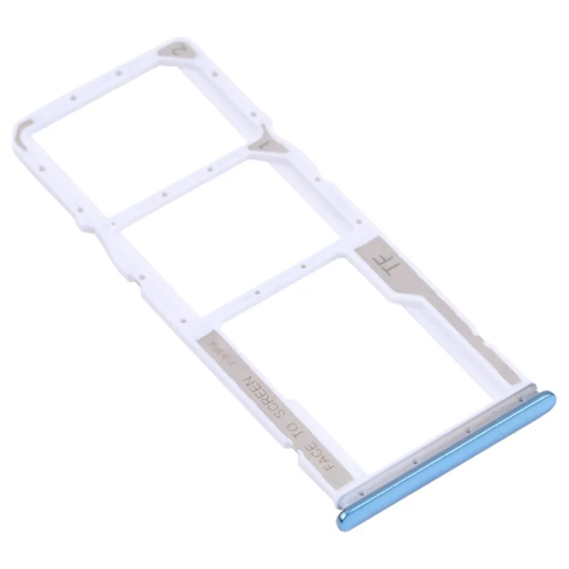 For Xiaomi Redmi Note 10 4G / Note 10S 4G Dual SIM Card + TF Card Tray Holder Replacement (without Logo) - Blue