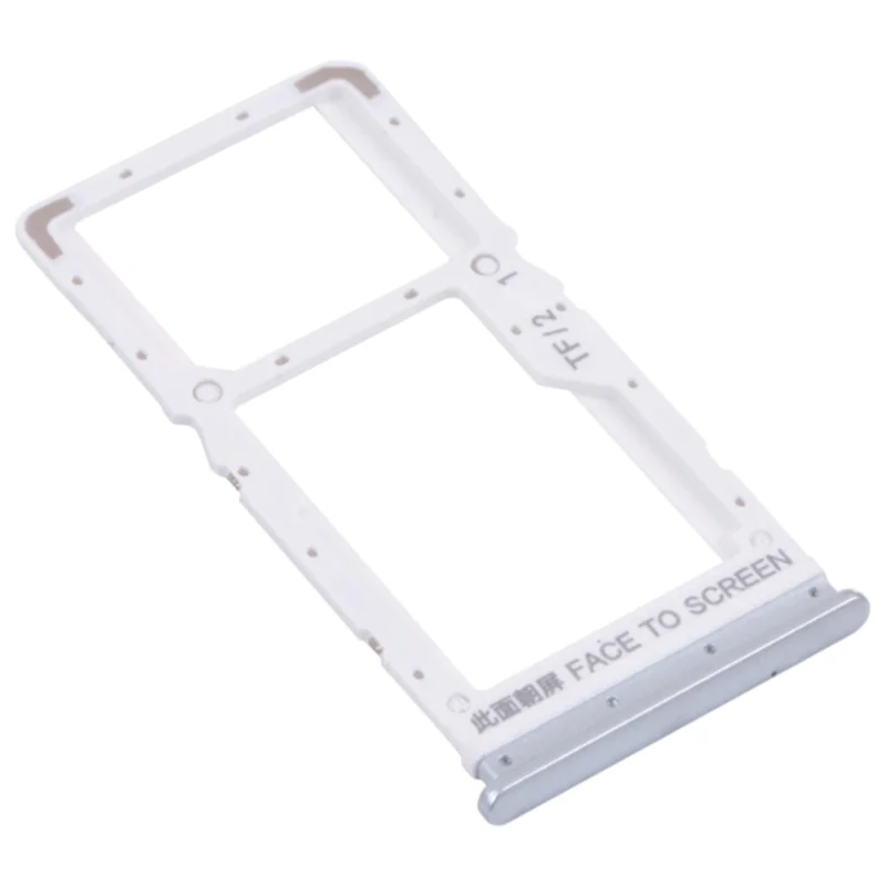 For Xiaomi Redmi Note 11T 5G / Poco M4 Pro 5G Dual SIM Card Tray Holder Replacement (without Logo) - Silver