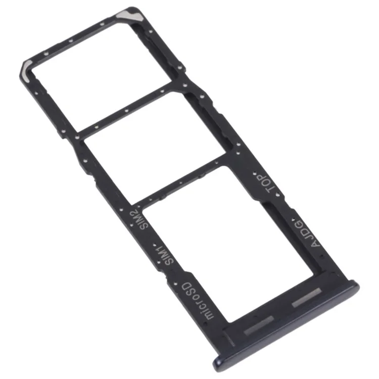 Für Samsung Galaxy A04s 4G (164,7 x 76,7 x 9,1 mm) OEM Dual-SIM-Karten- + MicroSD-Kartenfach-Halter-Ersatz (ohne Logo) - Schwarz