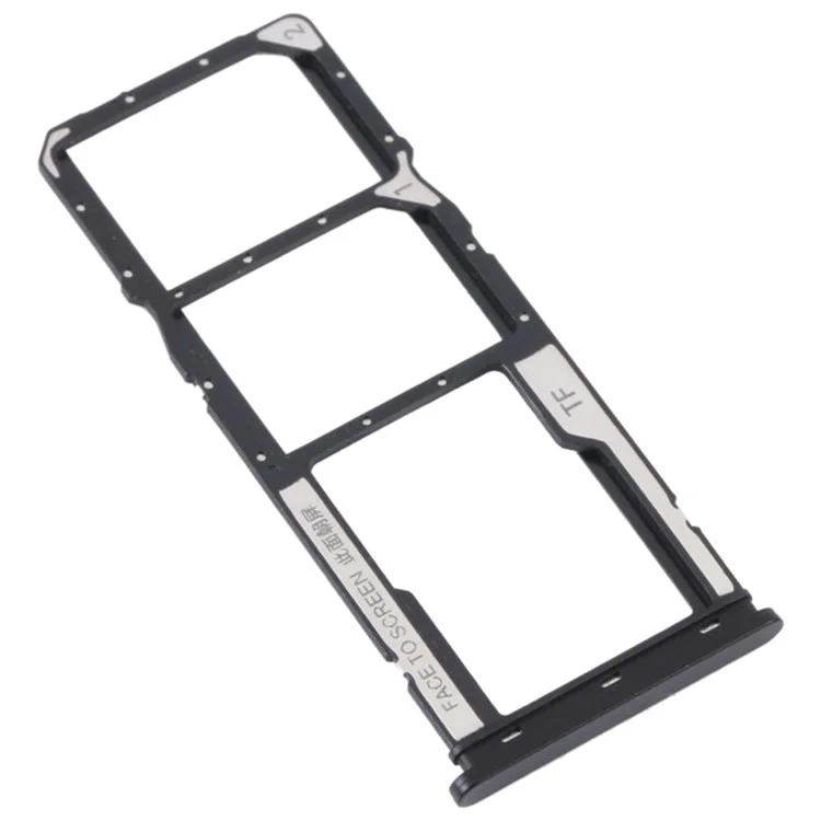 For Xiaomi Redmi A1 4G / Redmi A1+ 4G Dual SIM Card + TF Card Tray Holder Replacement (without Logo) - Black