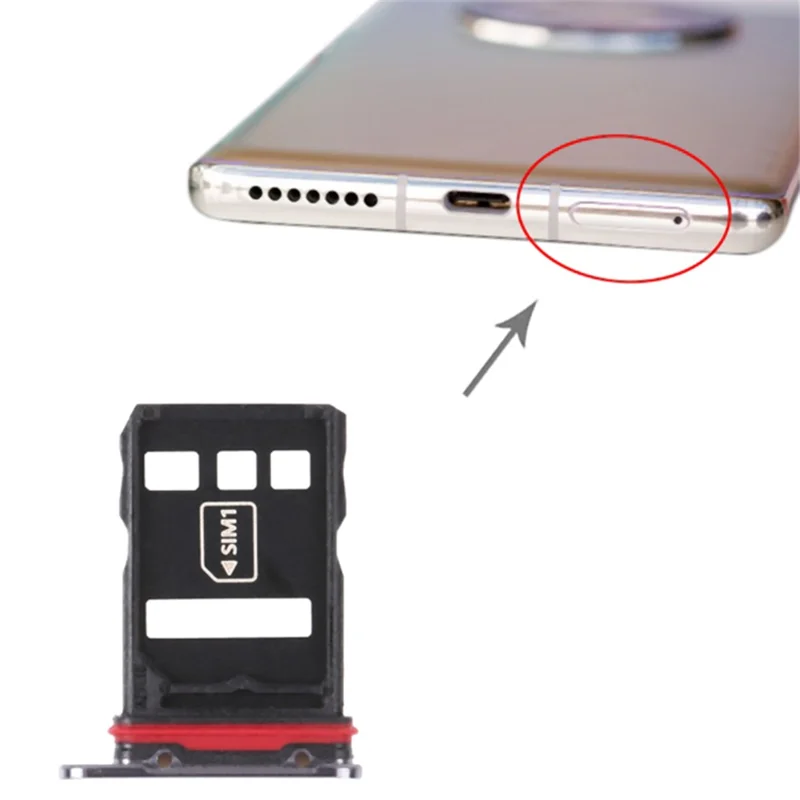 For Huawei Mate 40 Pro 4G / 5G Dual SIM Card + TF Card Tray Holder Replacement (without Logo)