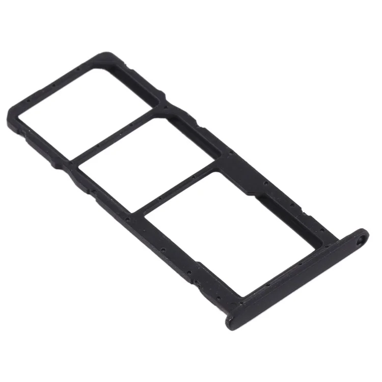 For Huawei Y6s (2019) Dual SIM Card + TF Card Tray Holder Phone Replacement Part (without Logo) - Black