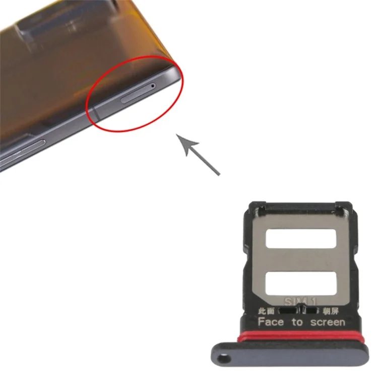 For Xiaomi Poco F4 GT Dual SIM Card Tray Holder Replacement (without Logo) - Black
