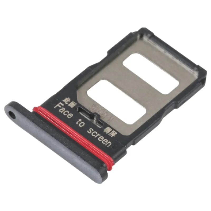 Para Xiaomi Redmi K50 / K50 Pro Dual SIM Card Tray Holder Replacement Part (sem logotipo) - Preto