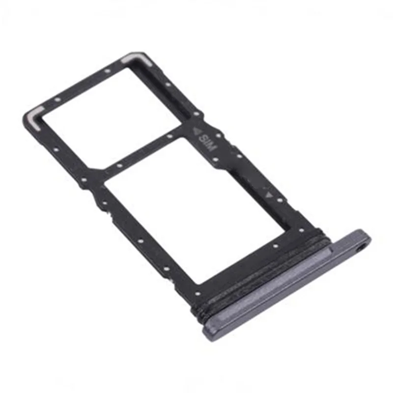 Para Samsung Galaxy Tab A7 10.4 (2020) T500 T505 OEM SIM Card + TF Card Tray Holder Replacement (sem logotipo) - Preto