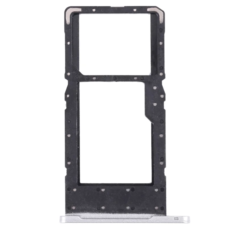 Reemplazo de bandeja para tarjeta SIM y tarjeta SD original para Samsung Galaxy Tab A7 Lite de 8,7 pulgadas T225 (LTE) (sin logotipo) - Plata