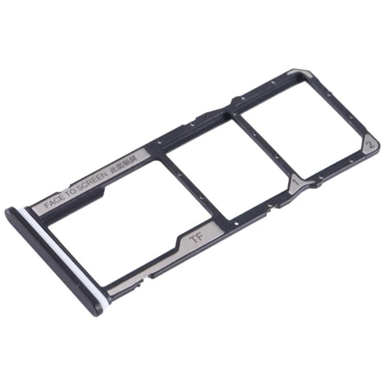 For Xiaomi Redmi A2 4G / Redmi A2+ 4G Dual SIM Card + TF Card Tray Holder Replacement Part (without Logo) - Black