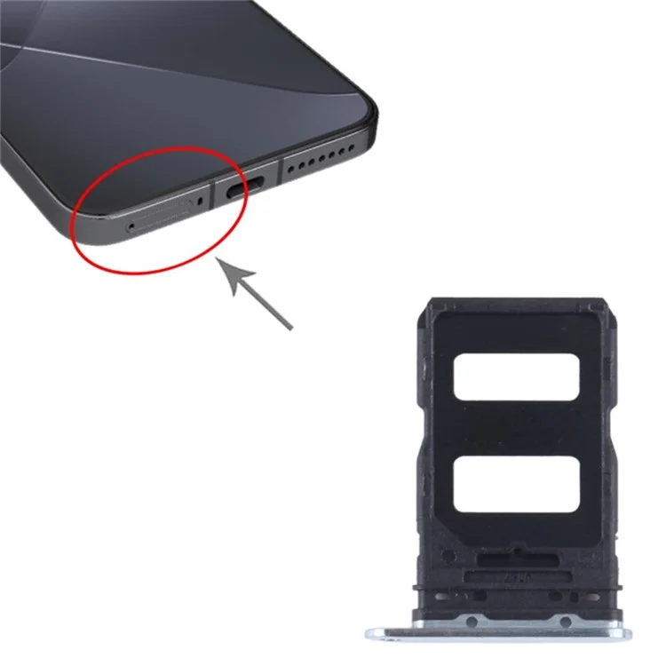 For Xiaomi 14 Dual SIM Card Tray Holder Replacement Part (without Logo) - Green
