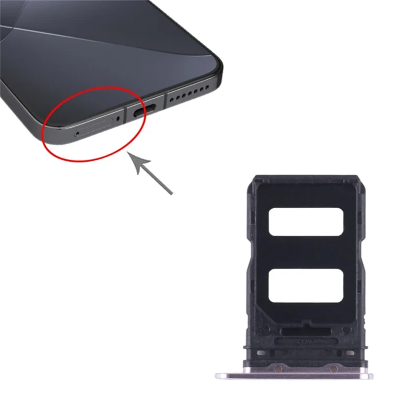 For Xiaomi 14 Dual SIM Card Tray Holder Replacement Part (without Logo) - Purple