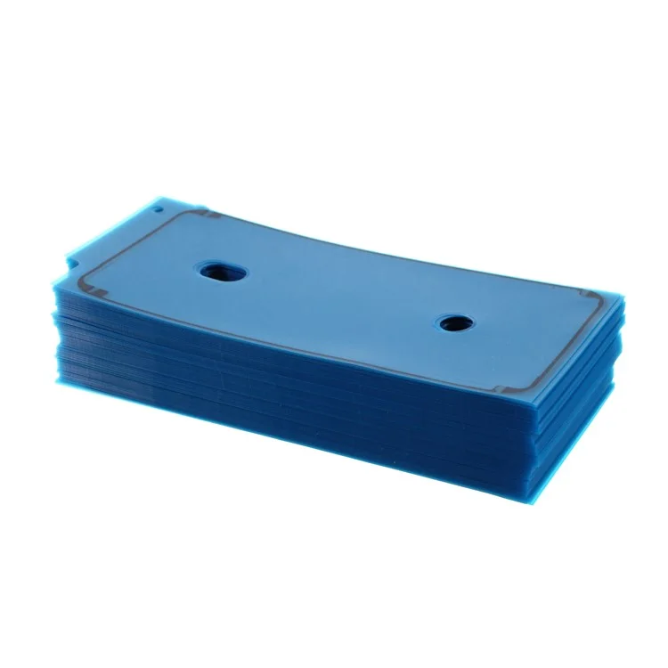 100 pièces/paquet Plaque médiane Cadre d'écran Adhésif Autocollants pour Apple iPhone 6s 4,7 pouces - Noir