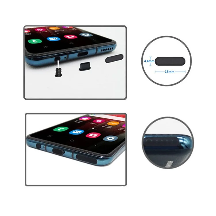 10 Piezas de Altavoces Cortos Mesh Adhesivo Dusproped Con Paquete de Alcohol Tweeze Para Huawei Xiaomi Samsung Iphone y Otros Teléfonos - Negro